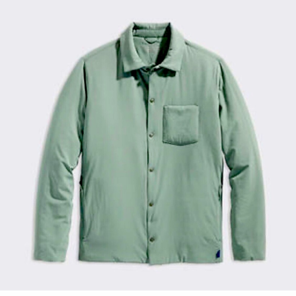 NWOT VINEYARD VINES MARINE AIR PRIMALOFT SHIRT SURPLUS GREEN (XL)